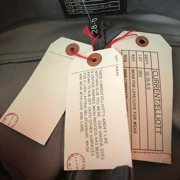 Rare real suede leather Current/Elliot jeans NEW - Picture 6 of 8